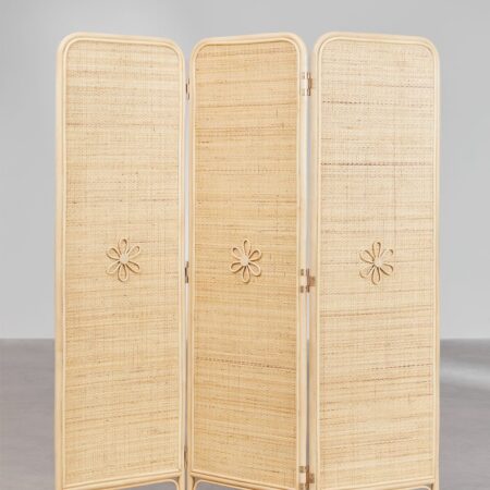Paravento pieghevole in rattan Dahlia Kids