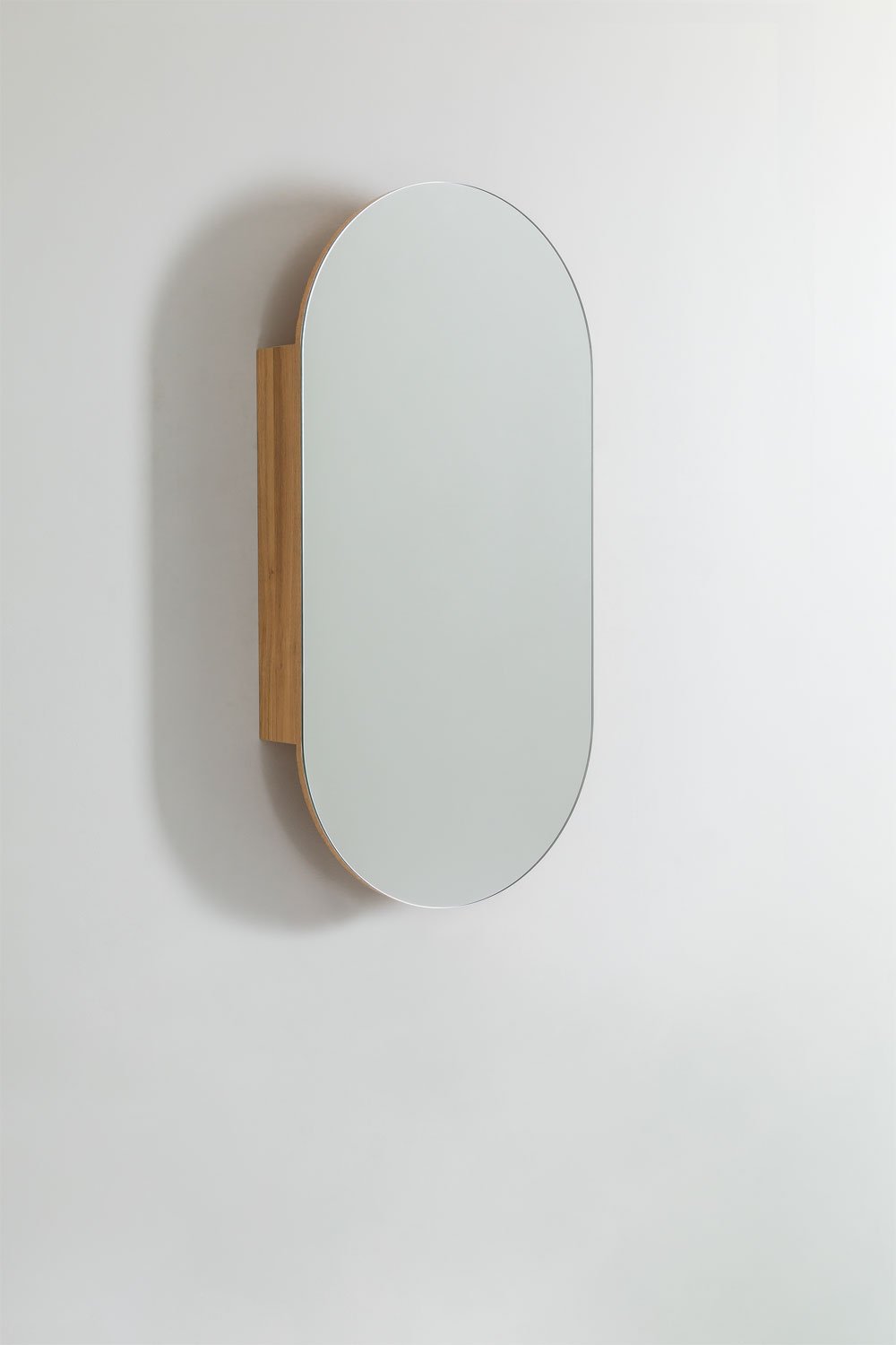 Armadio a muro per bagno con specchio Abner
