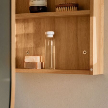 Armadio a muro per bagno con specchio Abner