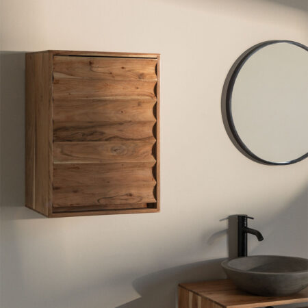 Pensile da bagno Petter in legno di acacia