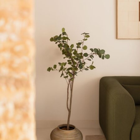 Pianta artificiale decorativa di eucalipto 130 cm