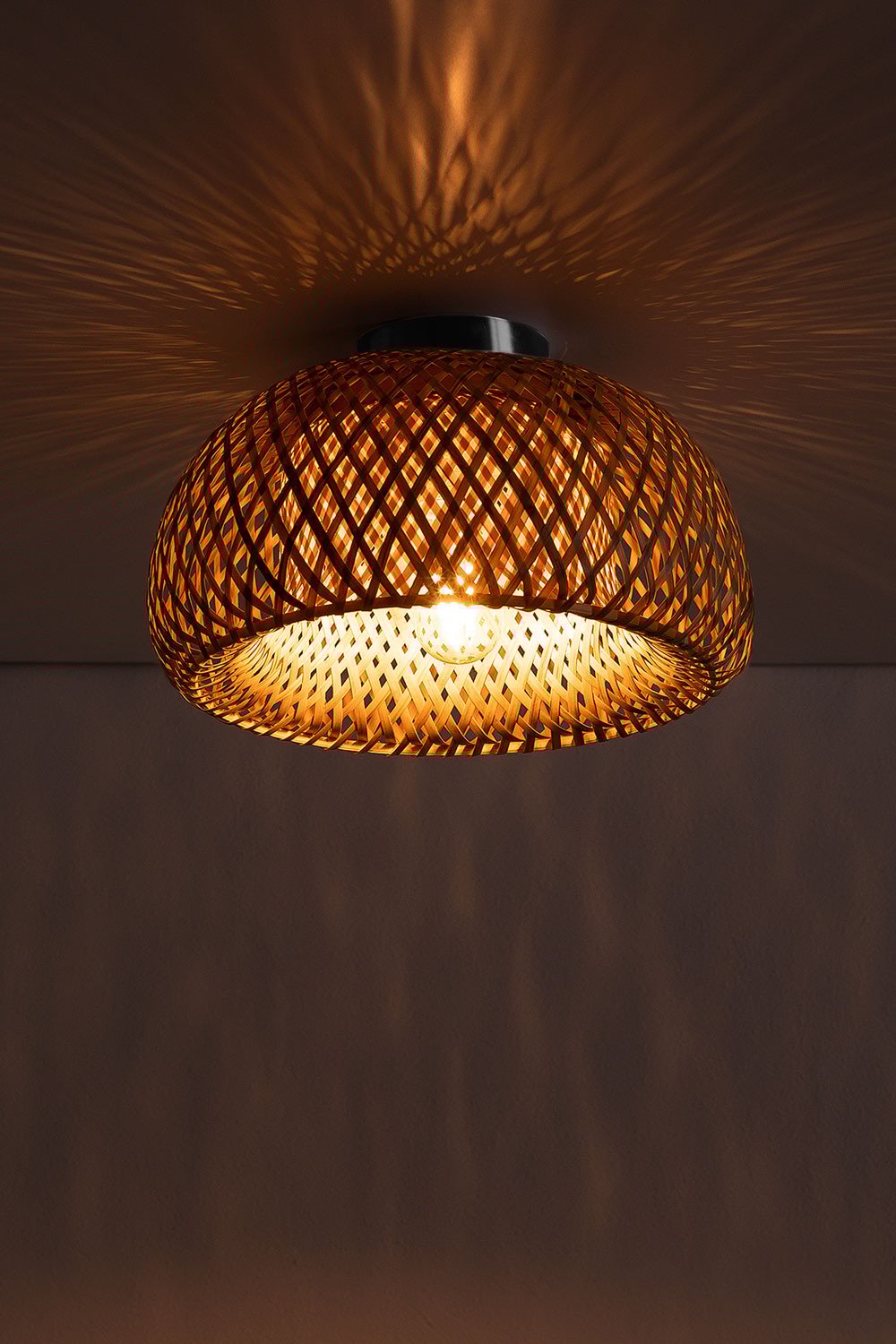Lampada da soffitto in bambù stile Taumper