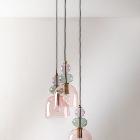 Lampada da Soffitto in Cristallo a 3 Punti Luce Bezany Colors