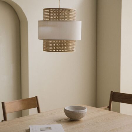 Lampada da soffitto in rattan Satu