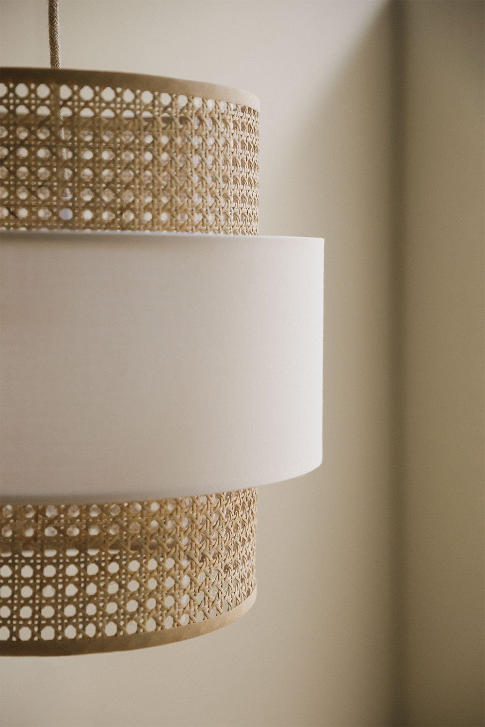 Lampada da soffitto in rattan Satu