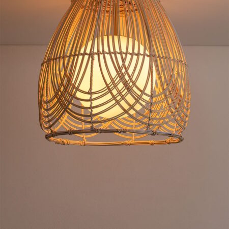 Lampada da soffitto in rattan Tyrona