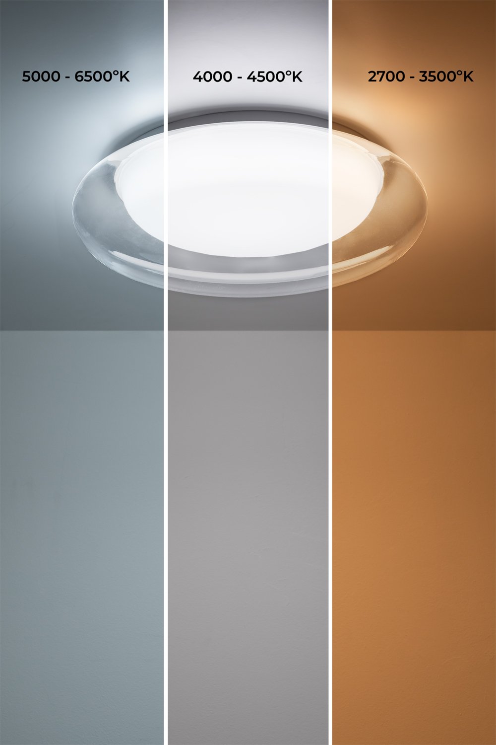Plafoniera LED in Metacrilato e Metallo Vermer