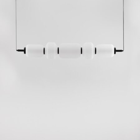 Plafoniera lineare a LED in ferro e vetro (95 cm) Necsar