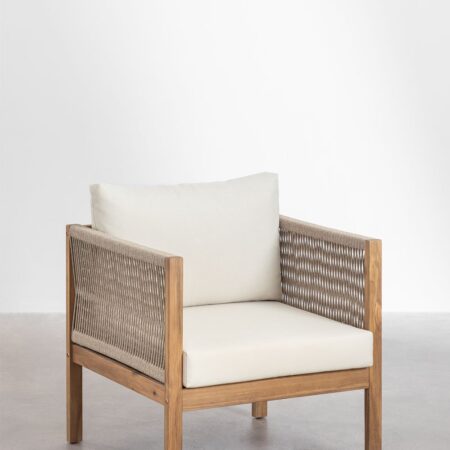 Poltrona Branson in legno di acacia