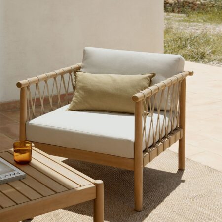 Poltrona da giardino in legno di acacia Bizerta