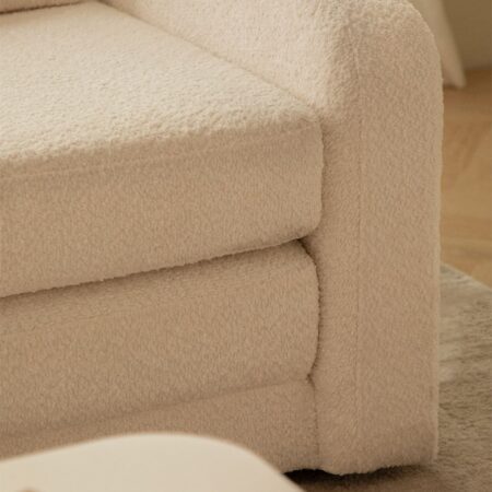 Poltrona letto in tessuto bouclé Dalila