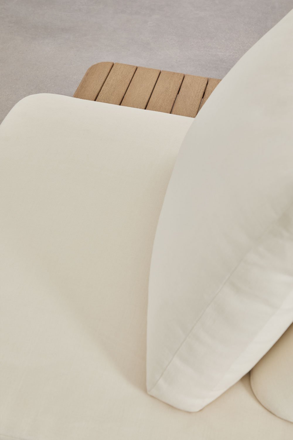 Poltrona con tavolino in acacia Portet
