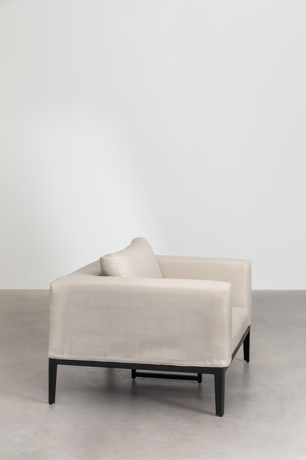 Poltroncina da giardino con braccioli in alluminio e acciaio Taranis