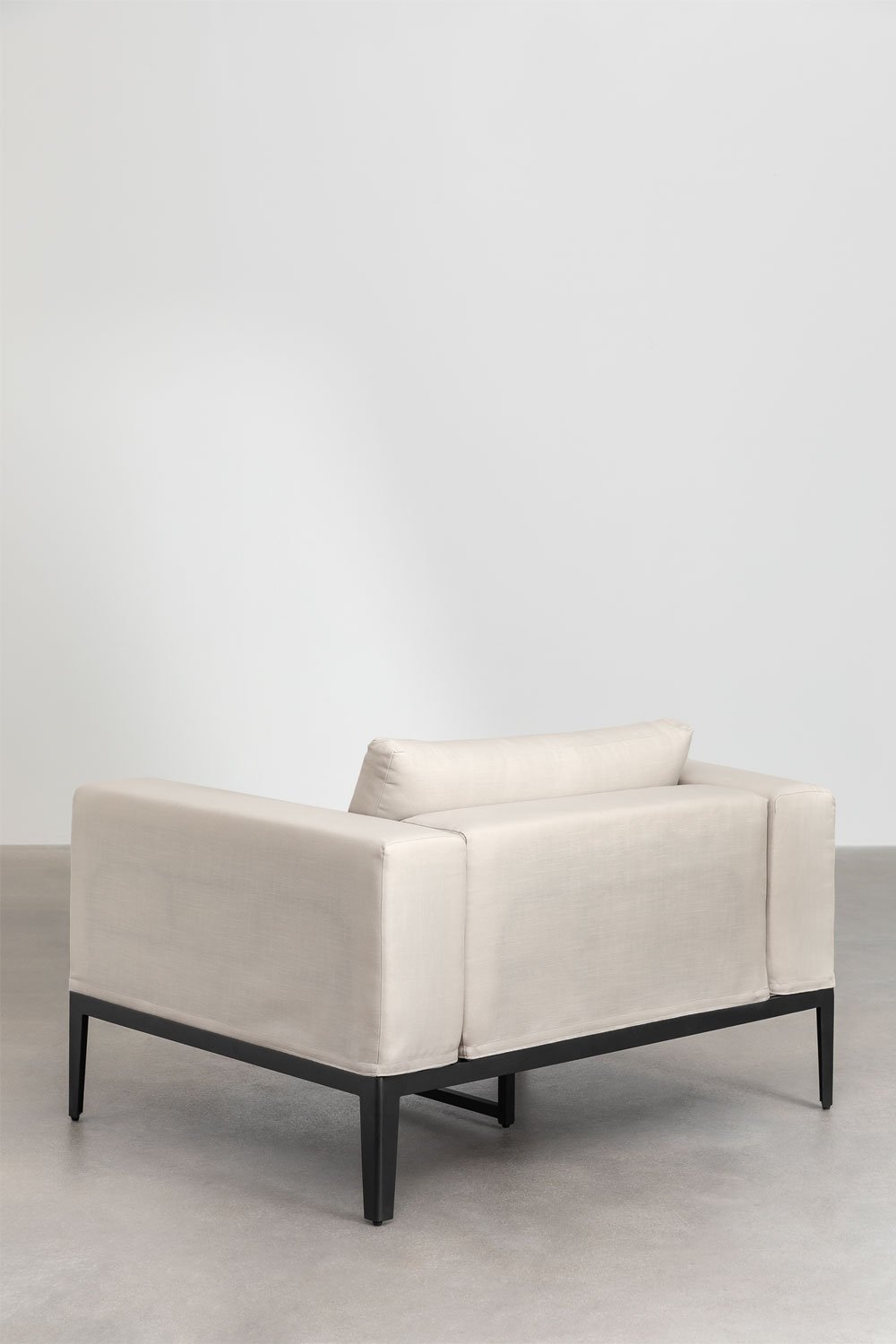 Poltroncina da giardino con braccioli in alluminio e acciaio Taranis