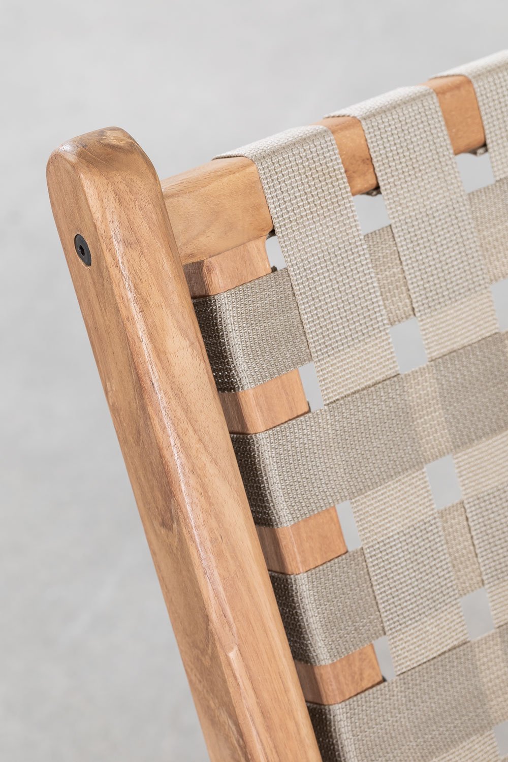 Poltroncina da giardino in legno di teak Diama