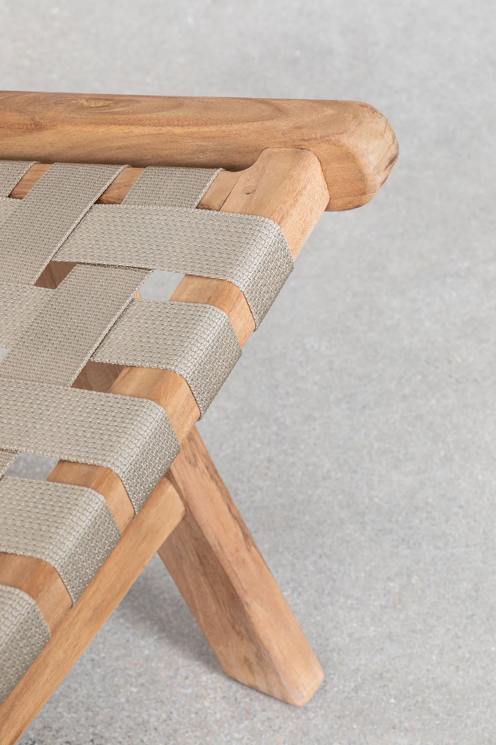 Poltroncina da giardino in legno di teak Diama