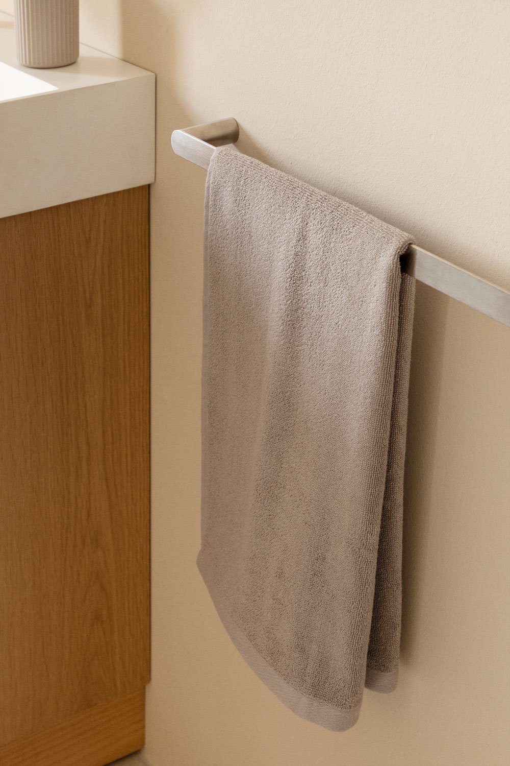 Porta asciugamani a parete con barra (â†”ï¸Ž60 cm) per bagno in acciaio inox Alameda