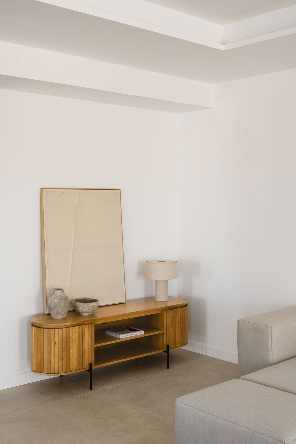 Mobile TV 160x45 cm in legno di mango Analis