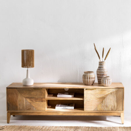Mobile TV 165x40 cm in legno di mango Baty Design