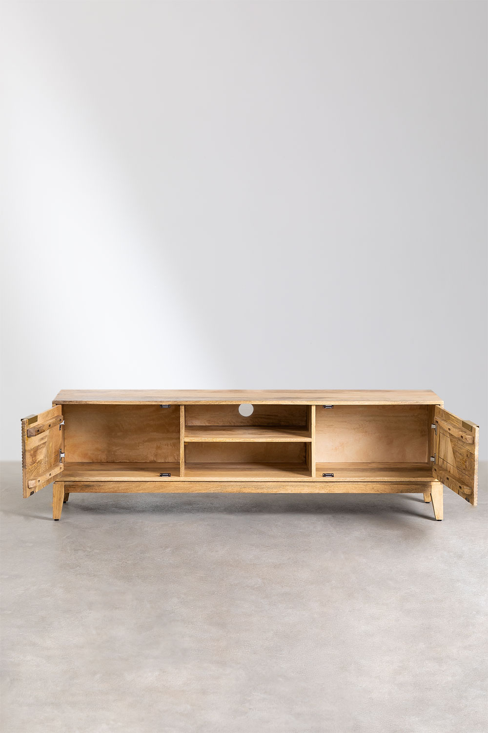 Mobile TV 165x40 cm in legno di mango Baty Design