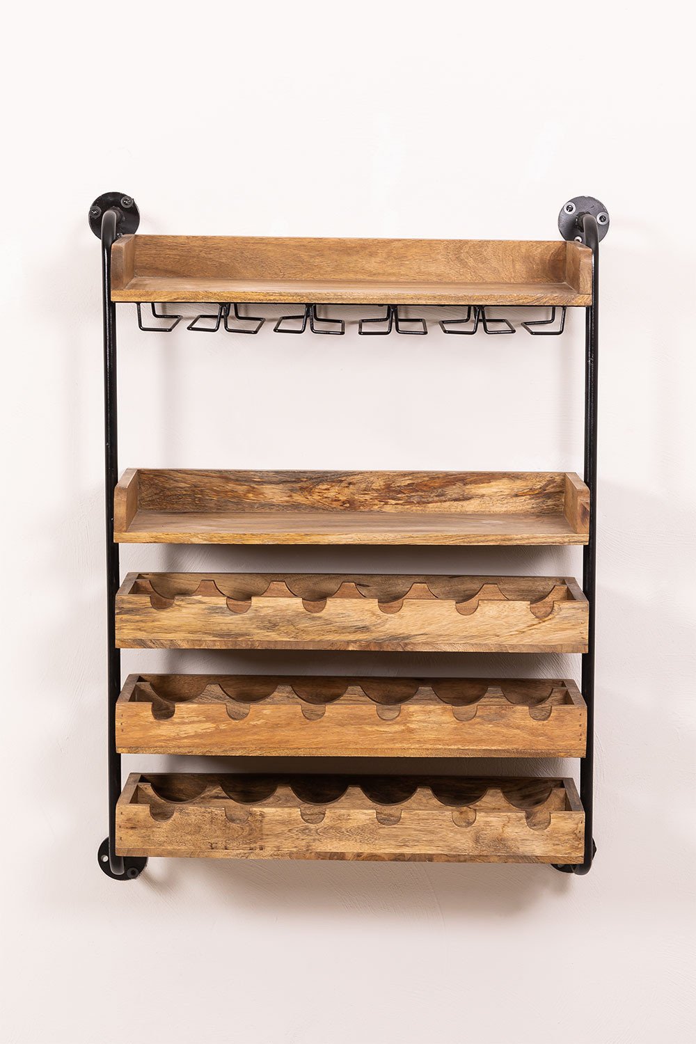 Portabottiglie da parete per 18 bottiglie in legno Weenni Style