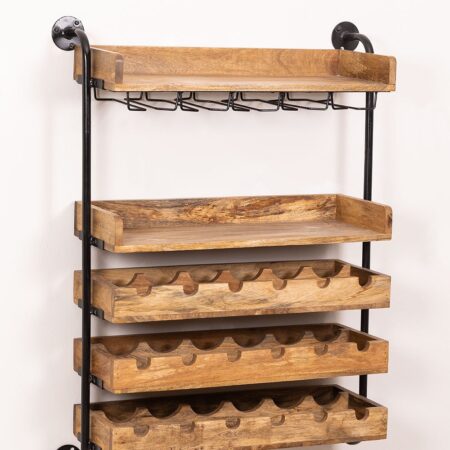 Portabottiglie da parete per 18 bottiglie in legno Weenni Style