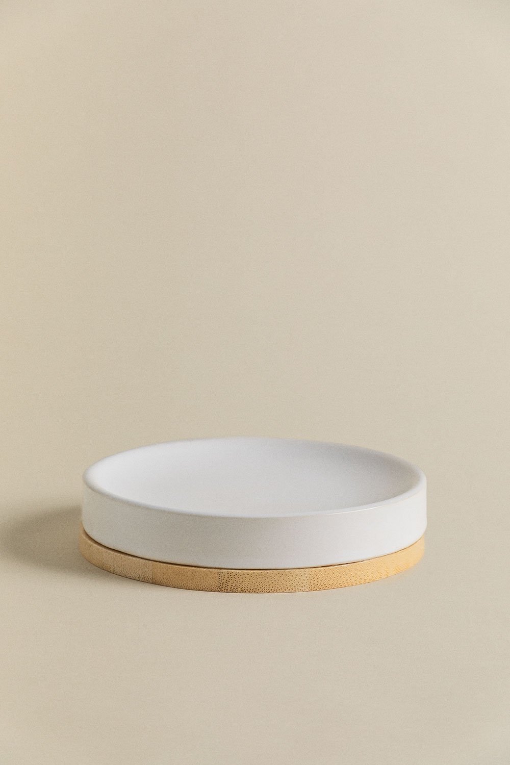 Portasapone in ceramica e bambù Elvan