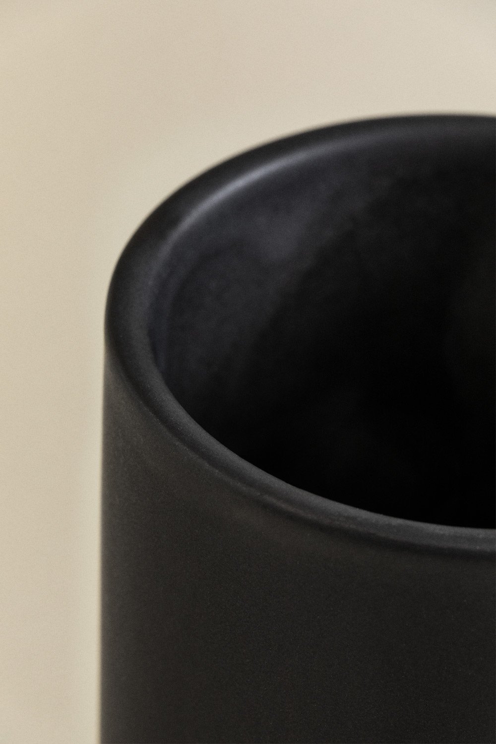 Portaspazzolino Elvan in ceramica e bambù