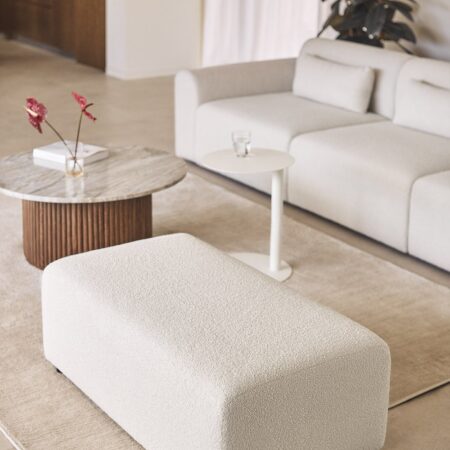 Pouf (112x60 cm) per divano modulare in bouclé Borjan