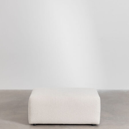 Pouf (90x60 cm) per divano modulare in tessuto bouclé Borjan