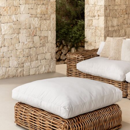 Pouf da giardino in rattan Milu