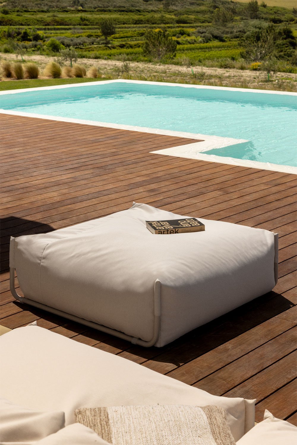 Pouf divano da giardino modulare Oporto
