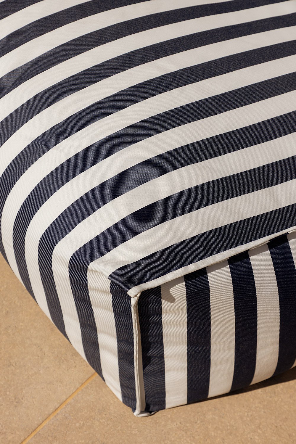 Pouf rettangolare 75x65 cm per divano componibile da giardino in tessuto Sandel