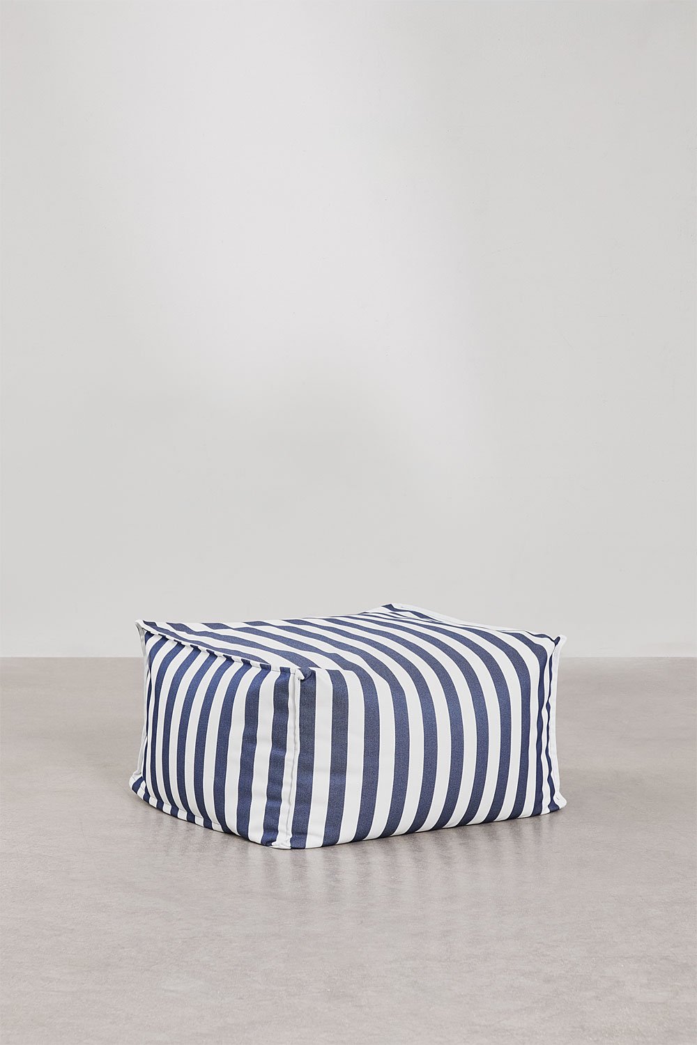 Pouf rettangolare 75x65 cm per divano componibile da giardino in tessuto Sandel