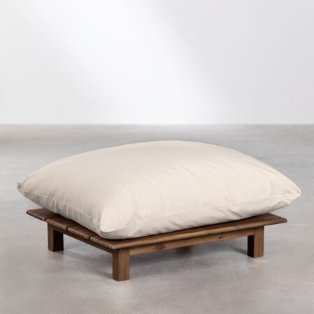 Pouf in legno di acacia Brina