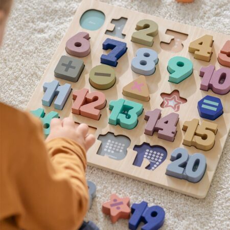 Puzzle con numeri in legno Nemi Kids