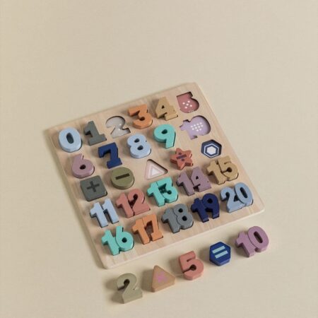 Puzzle con numeri in legno Nemi Kids