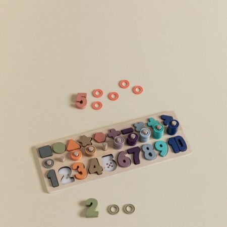 Puzzle con numeri in legno Sesil Kids