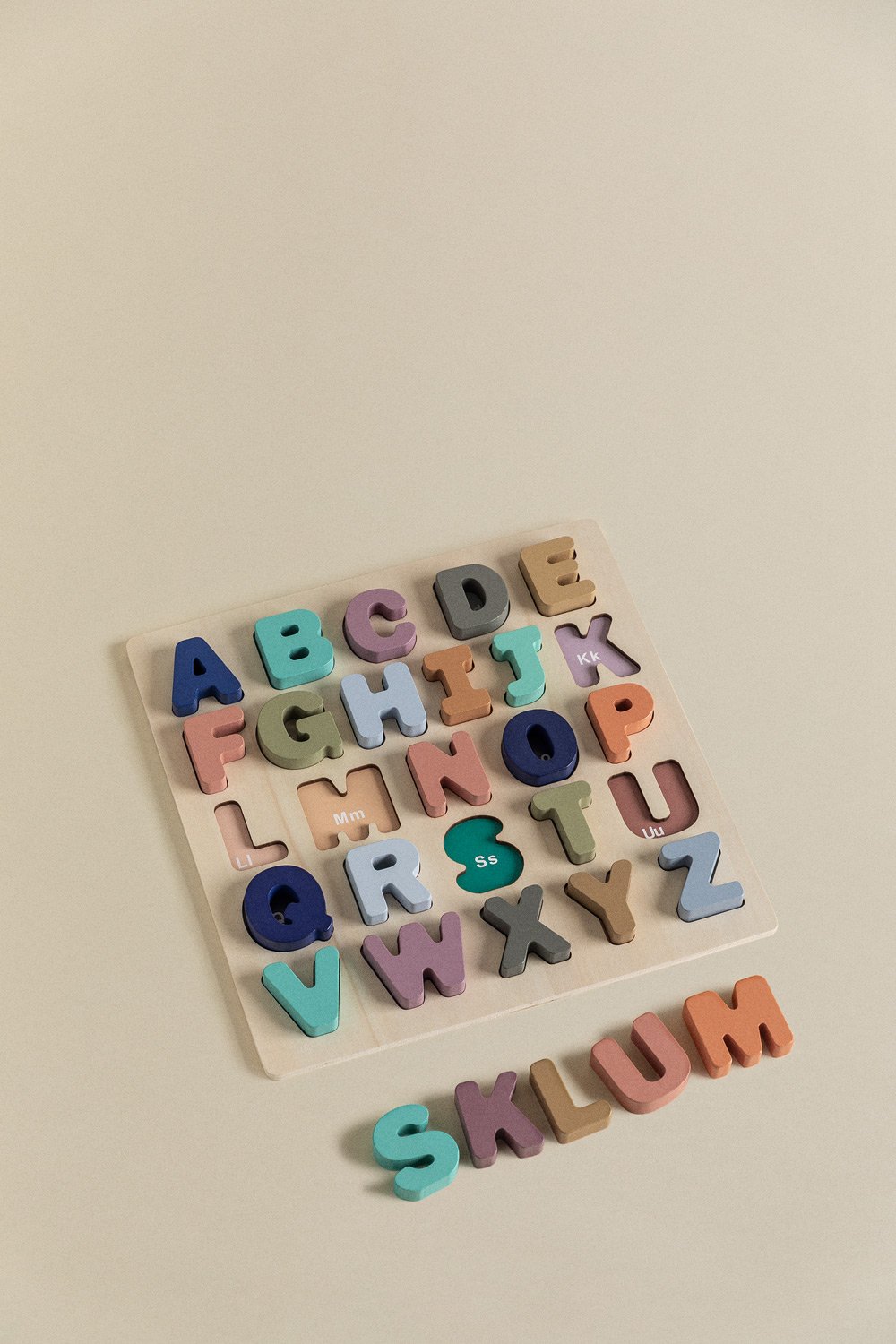 Puzzle con lettere di legno Zetin Kids