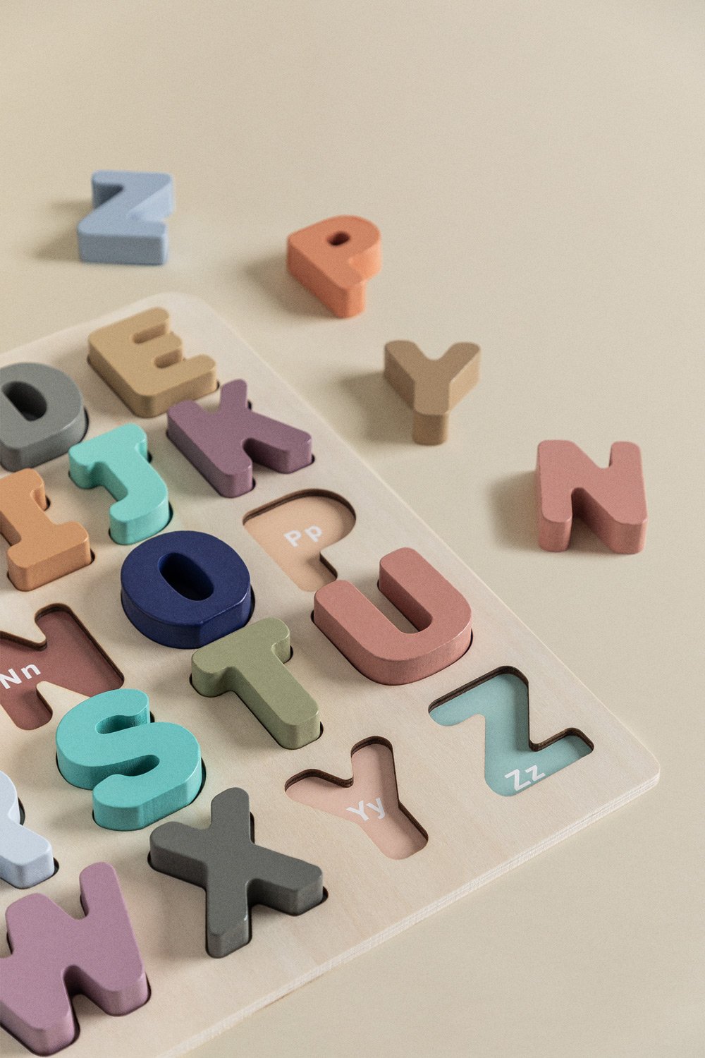 Puzzle con lettere di legno Zetin Kids