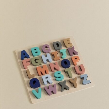 Puzzle con lettere di legno Zetin Kids
