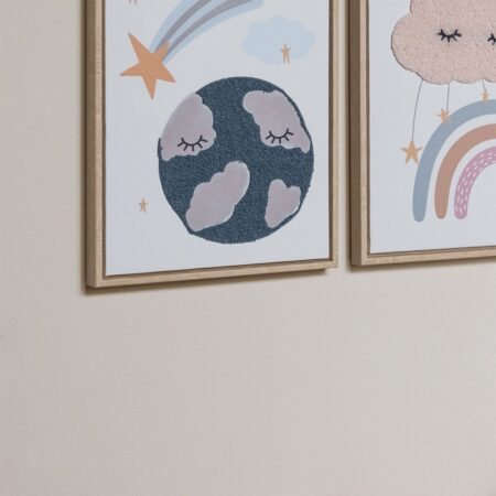 Quadro decorativo 30x40 cm con texture tessile Haley Kids