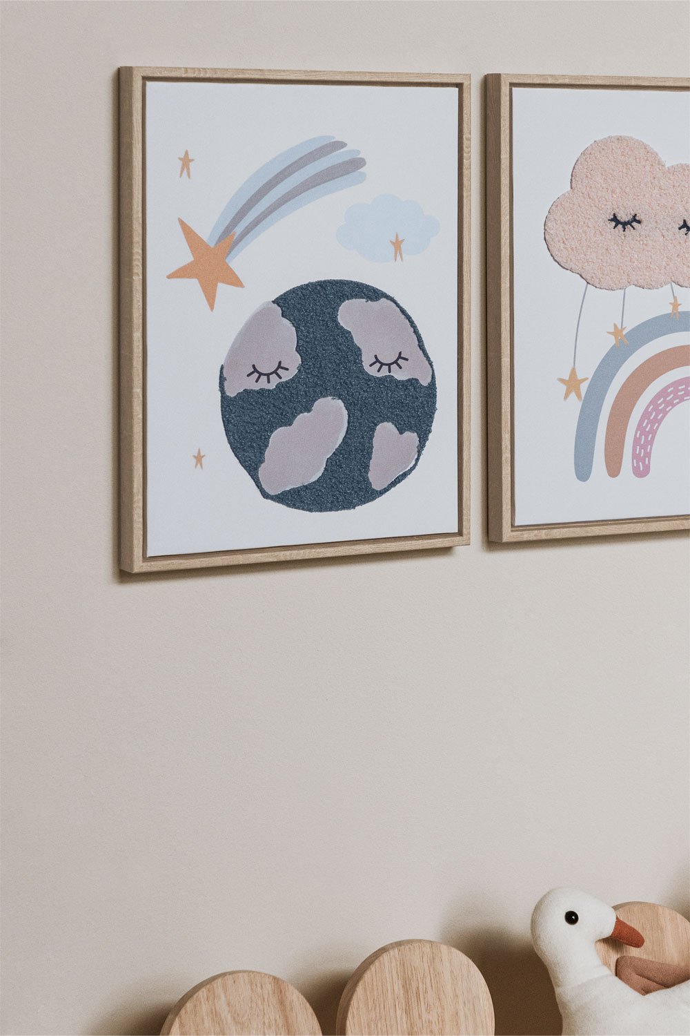 Quadro decorativo 30x40 cm con texture tessile Haley Kids