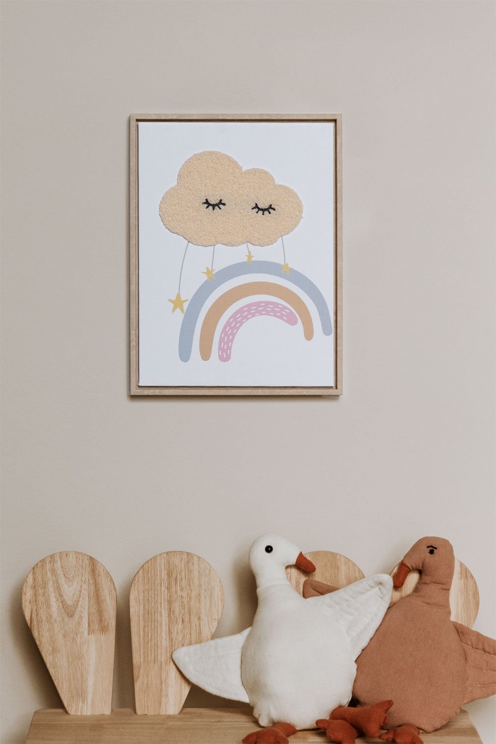 Quadro decorativo 30x40 cm con texture tessile Timoty Kids