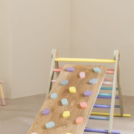 Rampa con parete di arrampicata di apprendimento Pyqer Colors Kids