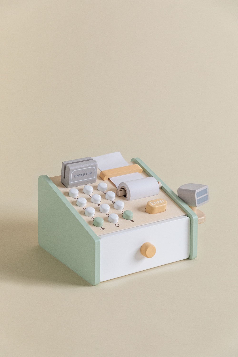 Registratore di cassa in legno Oblina Kids