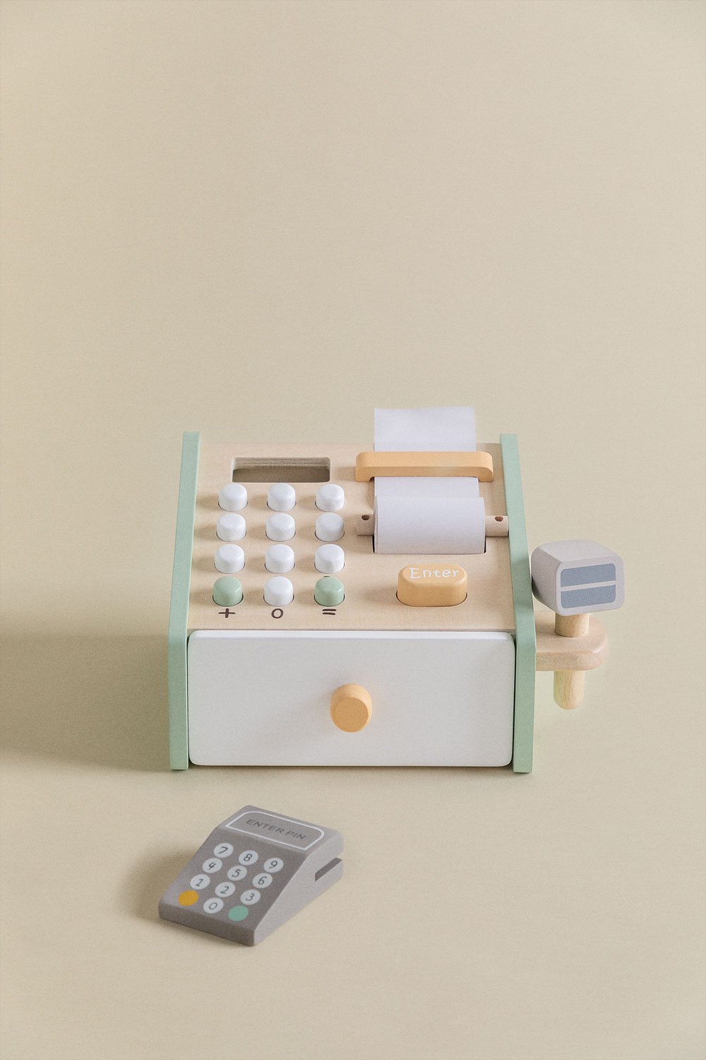 Registratore di cassa in legno Oblina Kids