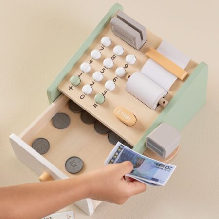 Registratore di cassa in legno Oblina Kids