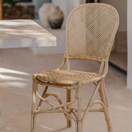 Set di 4 Sedie da Giardino in Rattan Zariel