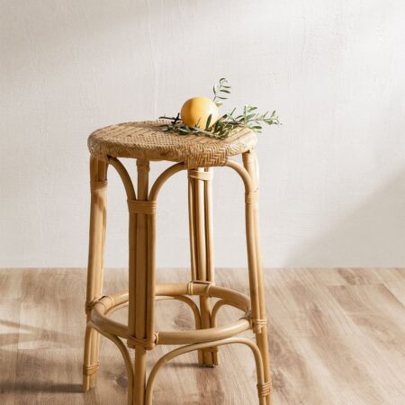 Sgabello alto in rattan Jachel 65 cm